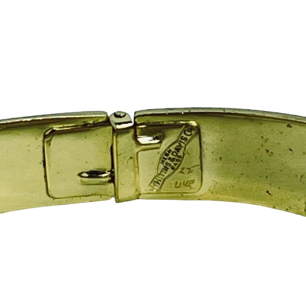 Vintage Whiting And Davis Gold Tone Belt With Buckle Hinged Bracelet (5489) - Picture 5 of 5
